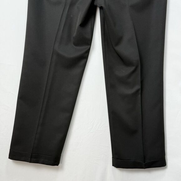 Vintage Perry Ellis Black Dress Pants Mens 38x30 Pleated Cuffed - Picture 10 of 16